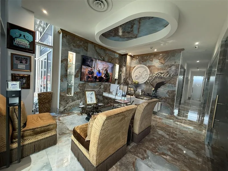 The calm contemporary interior of Anachronist Wellness