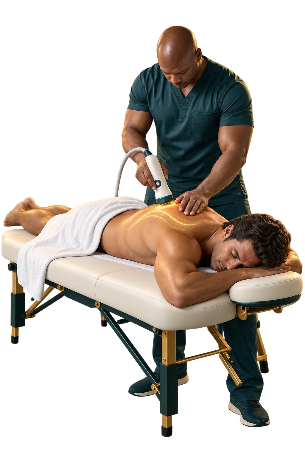 Eduardo providing a non-invasive regenerative soft-tissue treatment